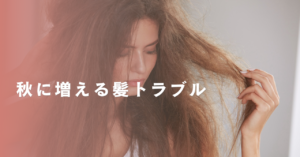 秋に増える髪トラブルイメージ